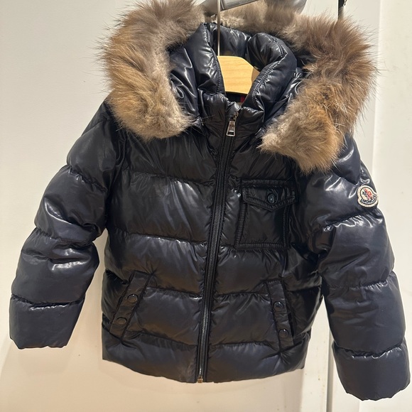 Moncler Other - Moncler Navy Puffer Jacket with Fur Detail